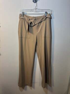 INC International Concepts Petite High-Rise Belted Wide-Leg Utility Component Pa